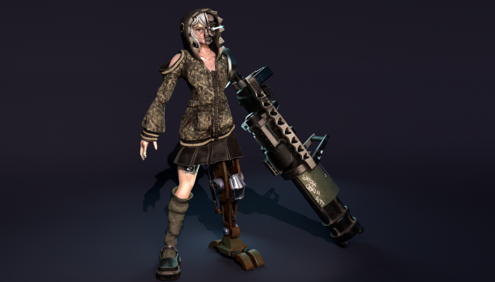 An rendered image of the 3d character